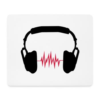 Kopfhörer - Mousepad (Querformat) - Weiß - Vorne