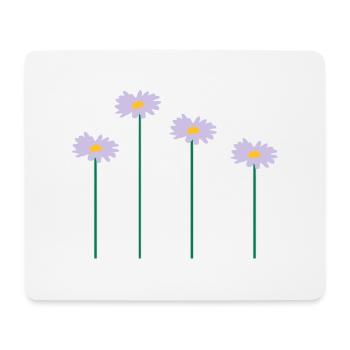 flowers - Tapis de souris (format paysage) - blanc - Devant