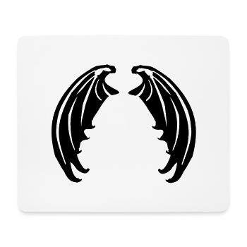 Flügel von Vampiren oder Teufelchen - Mousepad (Querformat) - Weiß - Vorne