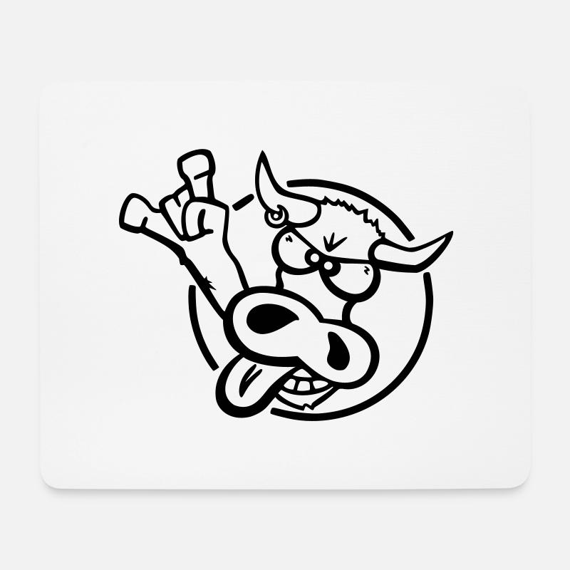 Ost Tiroler Grauvieh - Mousepad (Querformat) - Weiß
