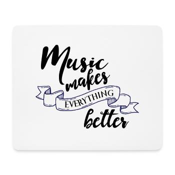 Music sound musician party bass song better - Mouse Pad (horizontal) - white - Front