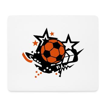 Football soccer ball stars504 - Mouse Pad (horizontal) - white - Front