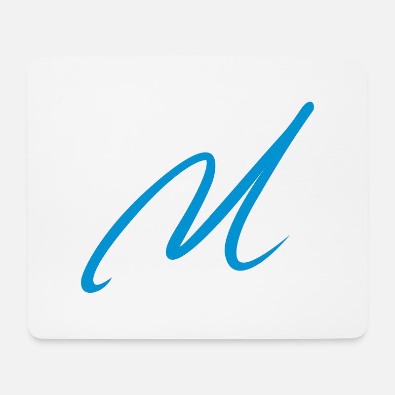 Buchstabe M - Mousepad (Querformat) - Weiß