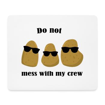 Potato crew squat gang potato gang - Mouse Pad (horizontal) - white - Front