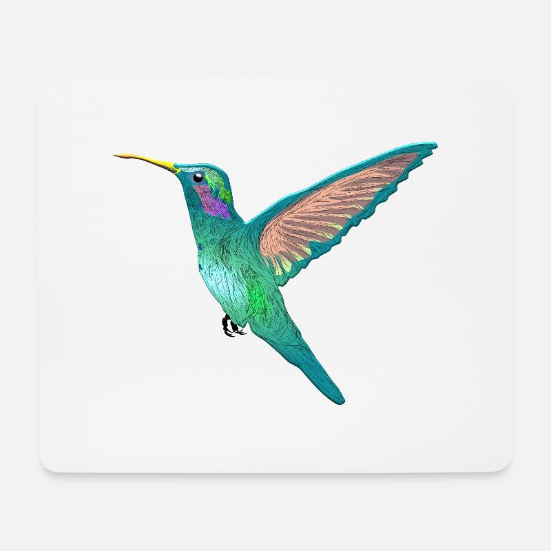 Kolibri Kleinster Vogel der Welt Bienenelfe Nektar - Mousepad (Querformat) - Weiß