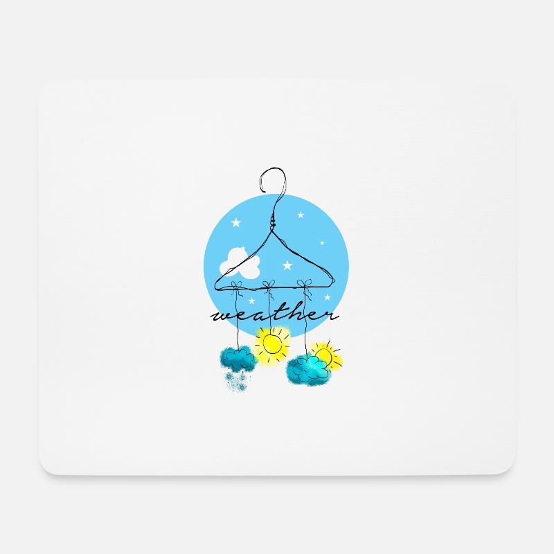 Wetter, Wetter, Wetter - Mousepad (Querformat) - Weiß