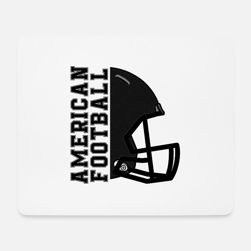 American Football Helm Helmets - Mousepad (Querformat) - Weiß