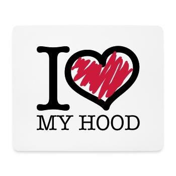 i_love_my_hood_c2 - Tapis de souris (format paysage) - blanc - Devant
