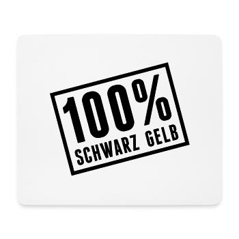 100_schwarz_gelb__f1 - Mousepad (Querformat) - Weiß - Vorne