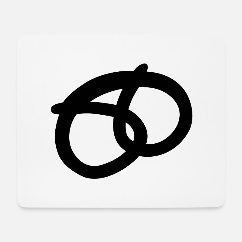 brezel__f1 - Mousepad (Querformat) - Weiß