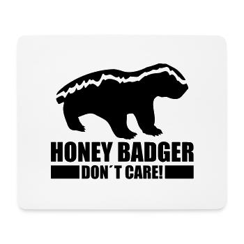 honey_badger_dont_care_rp1 - Mousepad (Querformat) - Weiß - Vorne