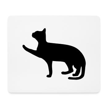chat - Tapis de souris (format paysage) - blanc - Devant