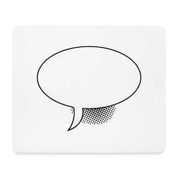 Sprechblase Oval - Mousepad (Querformat) - Weiß - Vorne