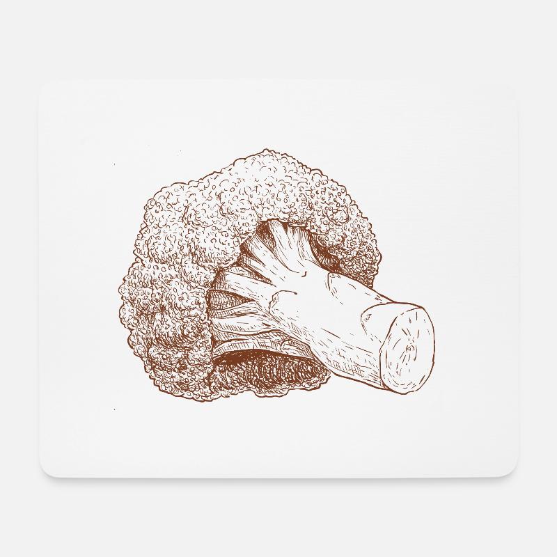 broccoli - Mouse Pad (horizontal) - white