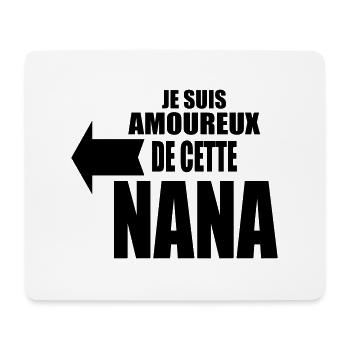 je suis amoureux de cette nana - Tapis de souris (format paysage) - blanc - Devant