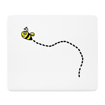 biene2 - Mousepad (Querformat) - Weiß - Vorne