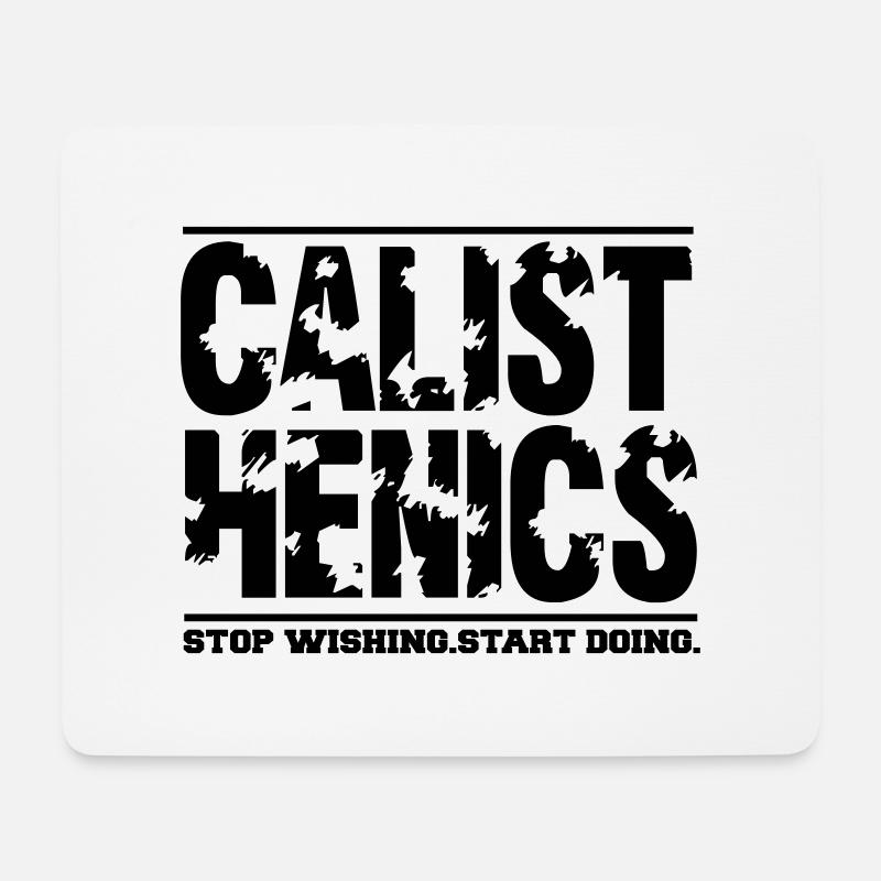 Calisthenics - Mousepad (Querformat) - Weiß