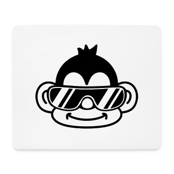 Cool Monkey Face - Mouse Pad (horizontal) - white - Front