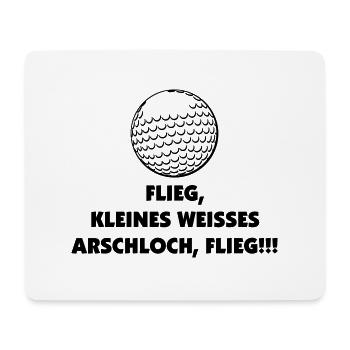 fly, little white asshole - Mouse Pad (horizontal) - white - Front