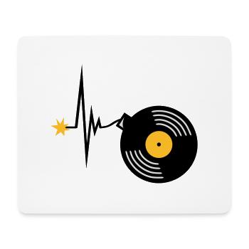 Heartbeat Vinyl Party Bomb - Mouse Pad (horizontal) - white - Front