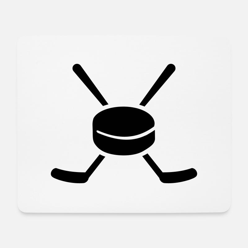 Eishockey - Mousepad (Querformat) - Weiß