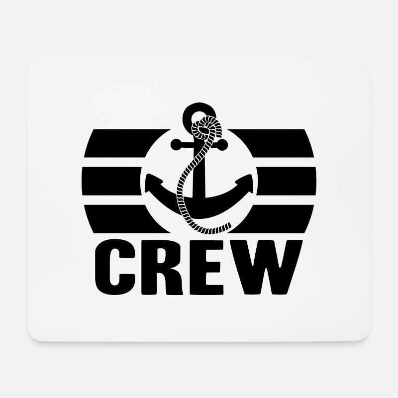 Crew Logo Design - Mousepad (Querformat) - Weiß