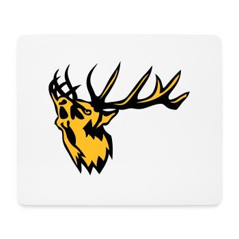 Tierhirschbrunft Hirsch 0 - Mousepad (Querformat) - Weiß - Vorne