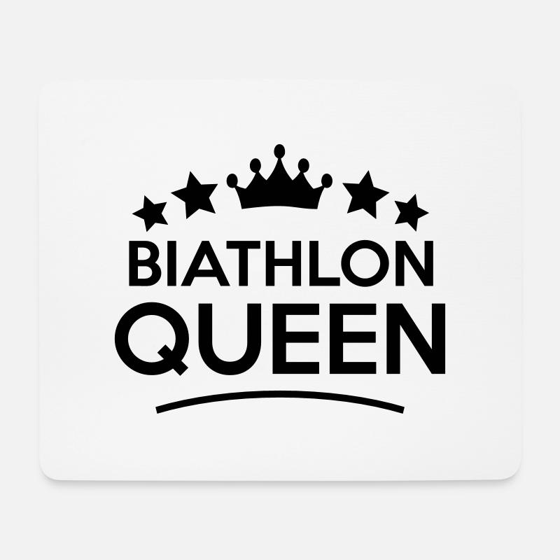 biathlon queen stars - Mousepad (Querformat) - Weiß