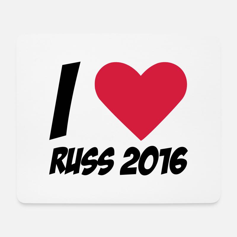 I love RUSS 2016 - Mouse Pad (horizontal) - white