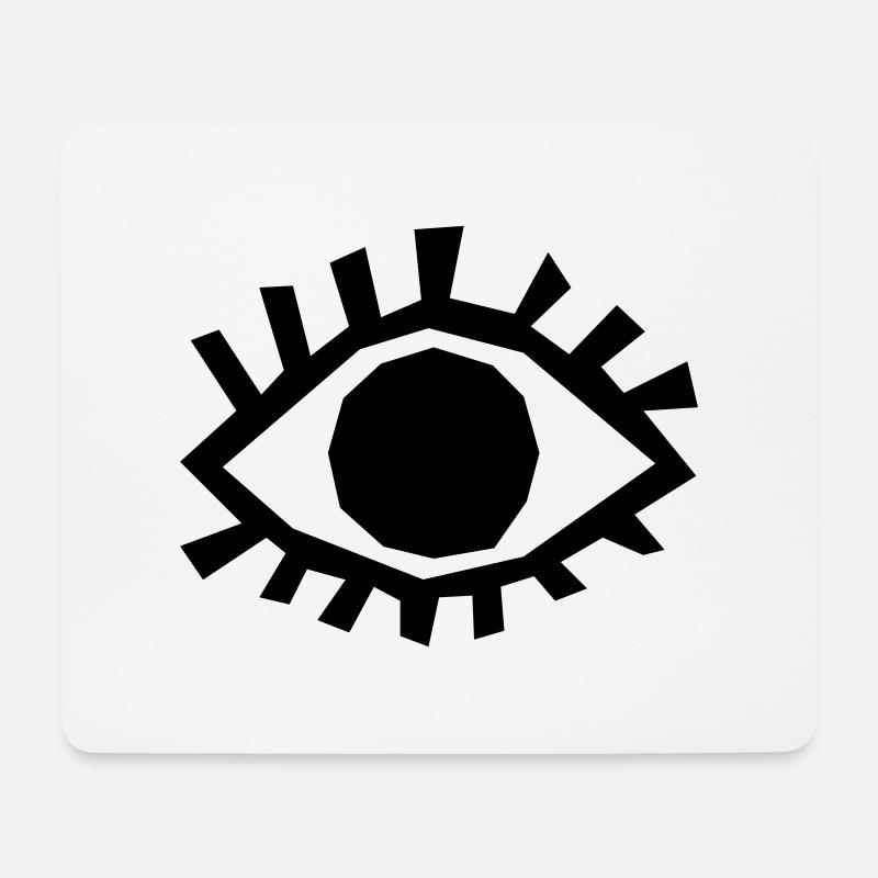 Auge - Mousepad (Querformat) - Weiß