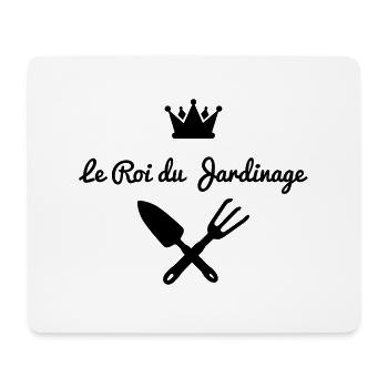 roi jardinage version 1 - Tapis de souris (format paysage) - blanc - Devant
