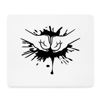 Paint Splash Drops 2 Bro Fist Fists Friends Team - Mouse Pad (horizontal) - white - Front