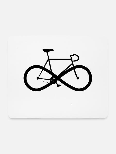 Bike Fahrrad - Mousepad (Querformat) - Weiß