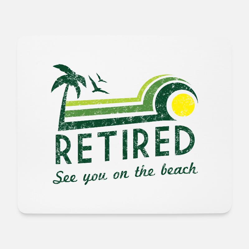 Retired See You On the Beach - Mouse Pad (horizontal) - white