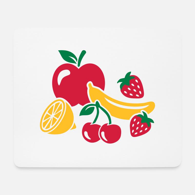 Obst - Mousepad (Querformat) - Weiß