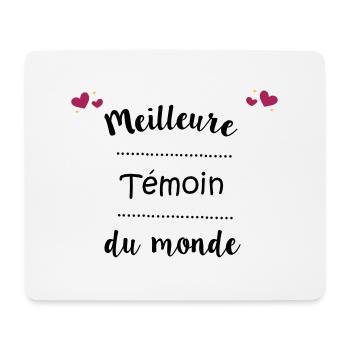 Meilleure témoin du monde - Tapis de souris (format paysage) - blanc - Devant