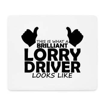 brilliant lorry driver - Mouse Pad (horizontal) - white - Front