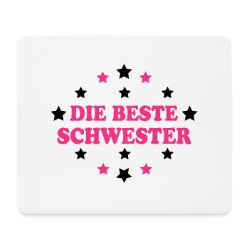 Die beste schwester - Mouse Pad (horizontal) - white - Front