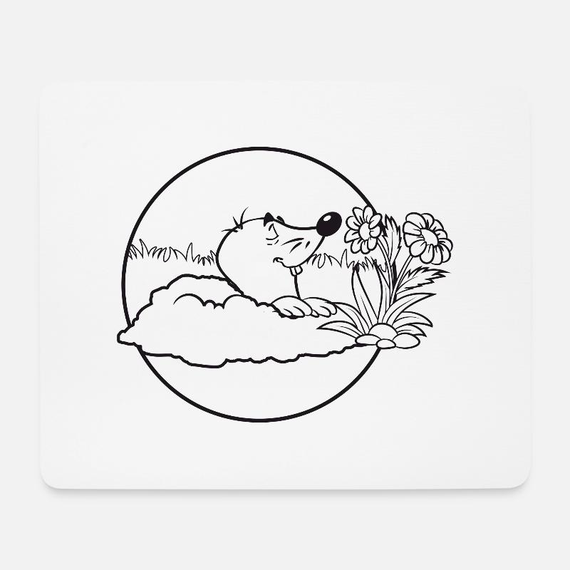 Maulwurf erde Maulwurfhuegel blume riechen duft sp - Mousepad (Querformat) - Weiß
