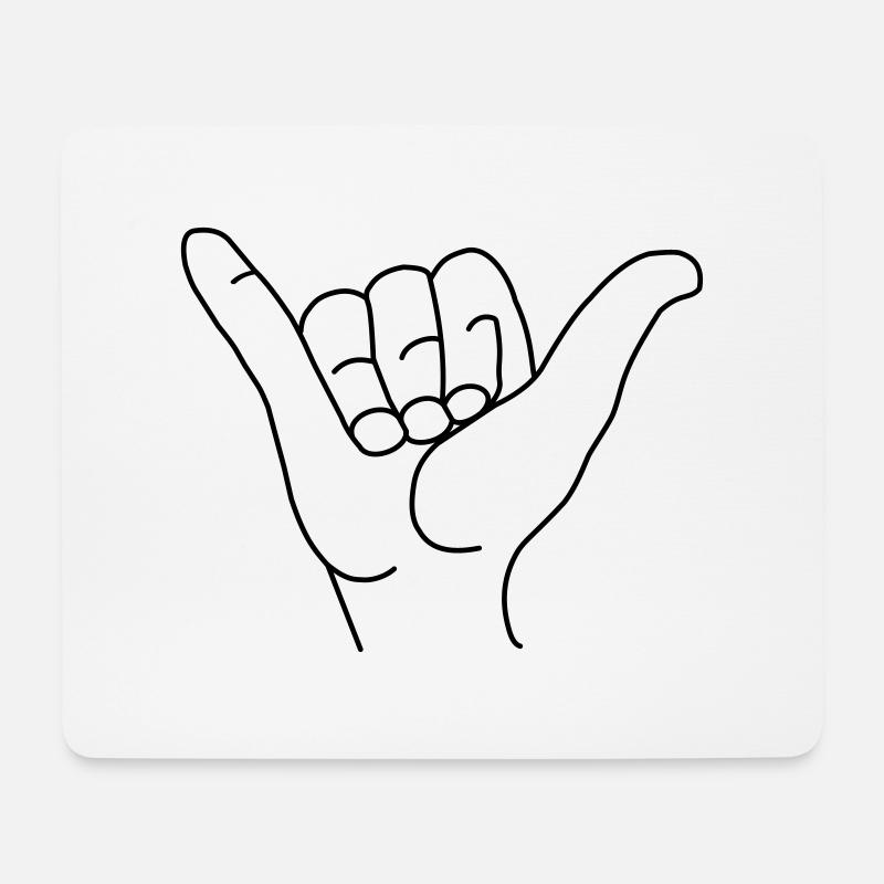 Surfer Gruß - Mousepad (Querformat) - Weiß