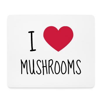 Chasse aux champignons / Champignon / Cueillette - Tapis de souris (format paysage) - blanc - Devant