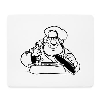 cuire cuisine bande dessinée drôle - Tapis de souris (format paysage) - blanc - Devant