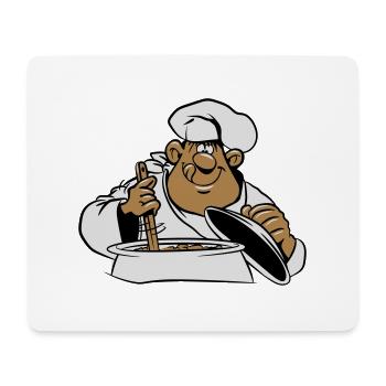 kochen koch comic witzig - Mousepad (Querformat) - Weiß - Vorne