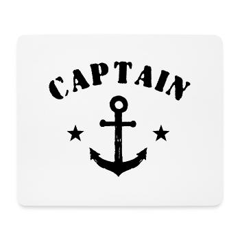 Captain Meer Stand Maritim Hafen Kapitän vec - Mousepad (Querformat) - Weiß - Vorne