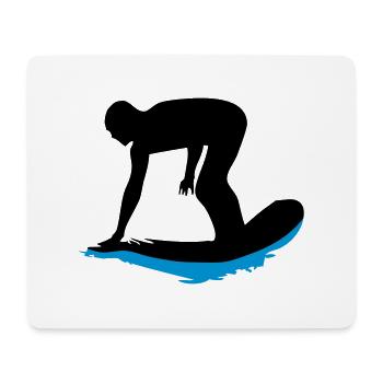surfer_2 - Mousepad (Querformat) - Weiß - Vorne