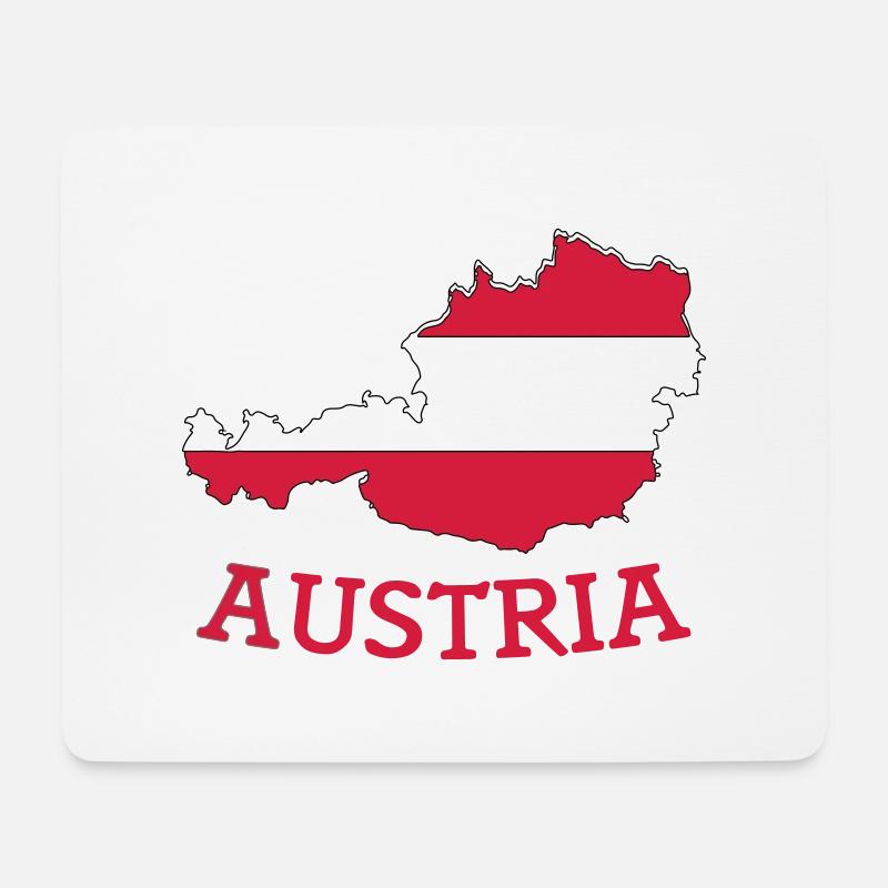 Österreich - Mousepad (Querformat) - Weiß