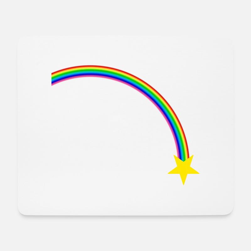 Regenbogen - Mousepad (Querformat) - Weiß