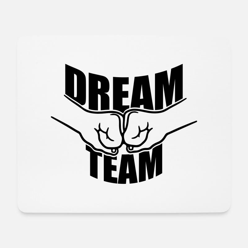 Faustschlag Dream Team - Mousepad (Querformat) - Weiß