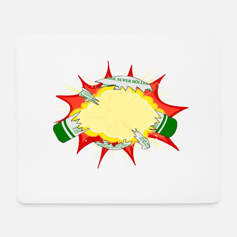 Böller Explodiert Feuerwerk Pyro - Mousepad (Querformat) - Weiß