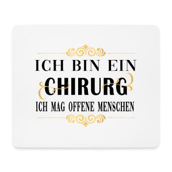 chirurg mag offene menschen schwarz gold pattern - Mousepad (Querformat) - Weiß - Vorne